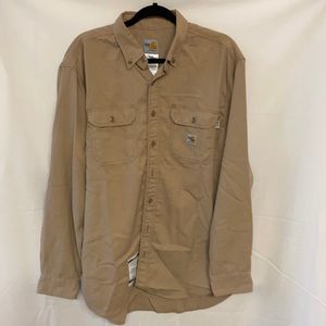Fireproof carhartt work long sleeve button down